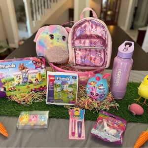 Girls Easter Basket Squishmallow Lego Friends Cup Bunny Backpack